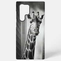 Giraffe en un paisaje urbano