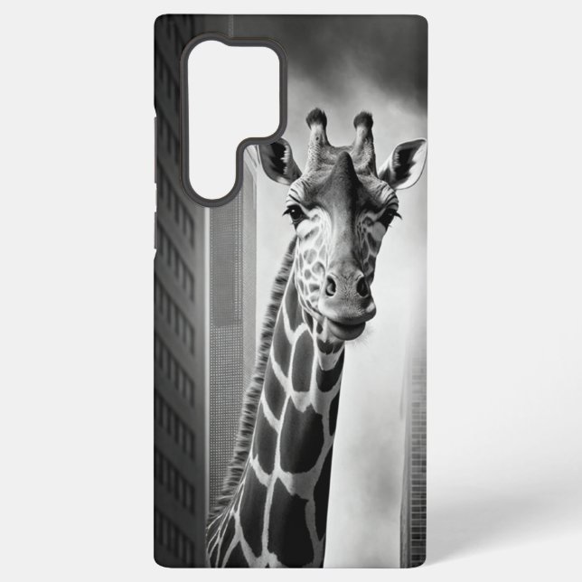 Funda Para Samsung Galaxy Giraffe en un paisaje urbano (Reverso )
