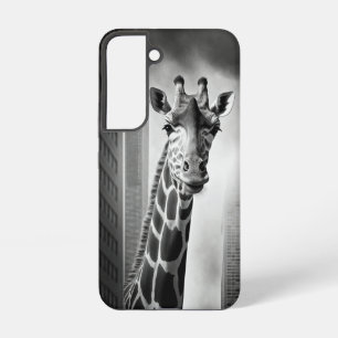 Funda Para Samsung Galaxy S22 Giraffe en un paisaje urbano