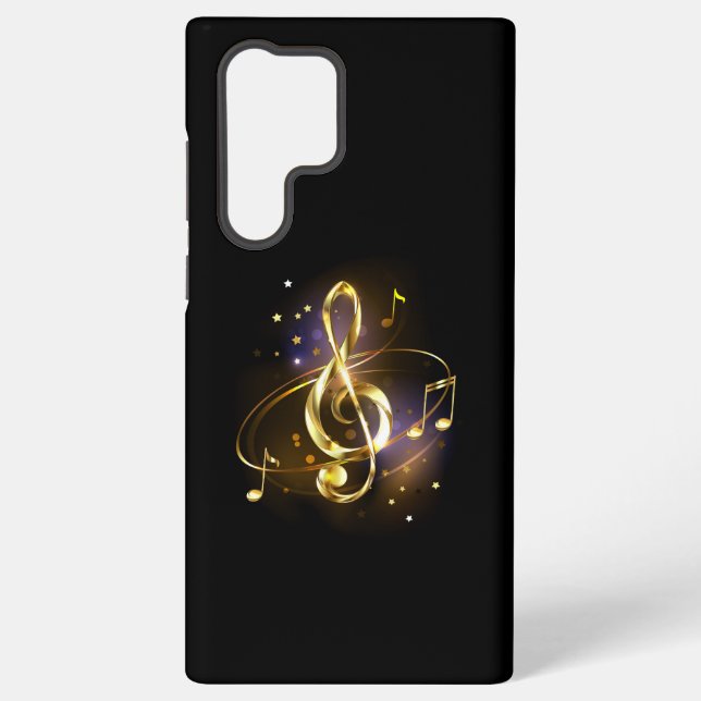 Funda Para Samsung Galaxy Gold Treble Clef Music (Reverso )