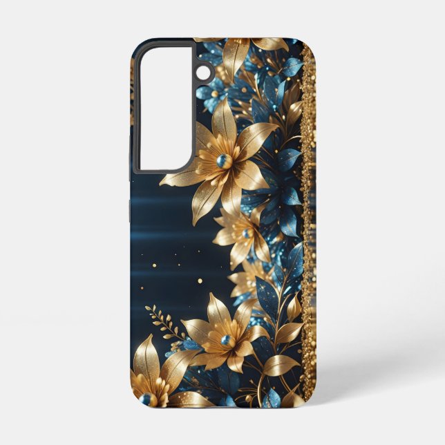 Funda Para Samsung Galaxy Golden Flowers (Reverso )