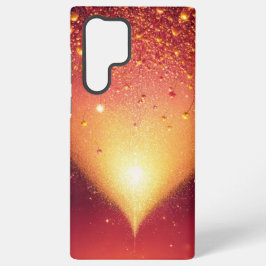 Funda Para Samsung Galaxy S22 Ultra Golden Glow & Heart Romantic Phone Case