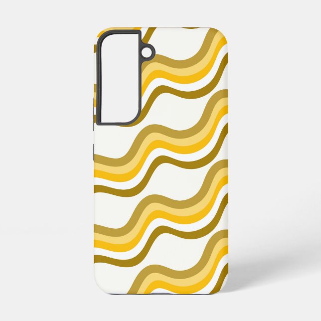 Funda Para Samsung Galaxy Golden Waves Pattern (Reverso )