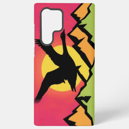 Funda Para Samsung Galaxy S22 Ultra Goose volando al atardecer