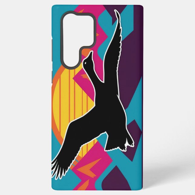 Funda Para Samsung Galaxy Goose volando al atardecer (Reverso )