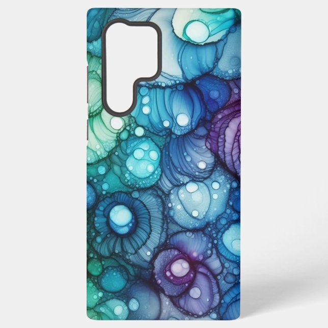 Funda Para Samsung Galaxy Gotas de lluvia Alcohol Tinta (Reverso )
