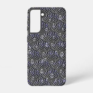 Funda Para Samsung Galaxy S21 Gotas de lluvia gris azul Metalizado