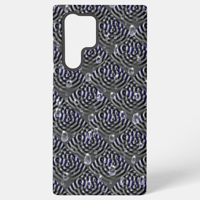 Funda Para Samsung Galaxy Gotitas de lluvia en metal (Reverso )