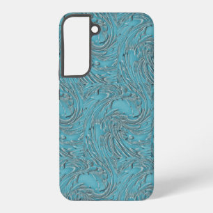 Funda Para Samsung Galaxy S22+ Grabado en relieve En Verde azulado