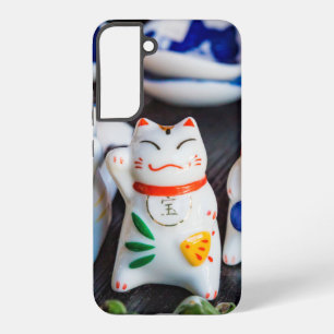 Funda Para Samsung Galaxy S22+ Grabando figuras de gatos