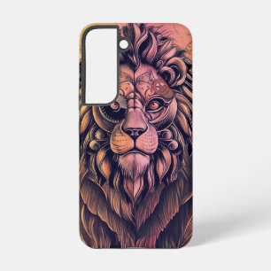Funda Para Samsung Galaxy S22 Gradiente de color steampunk León rústico