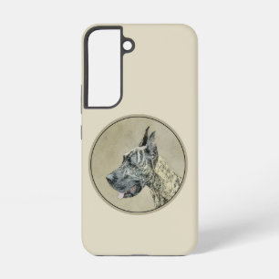 Funda Para Samsung Galaxy S22 Gran Danés (Atigrado) Pintura - Arte de Perro Orig