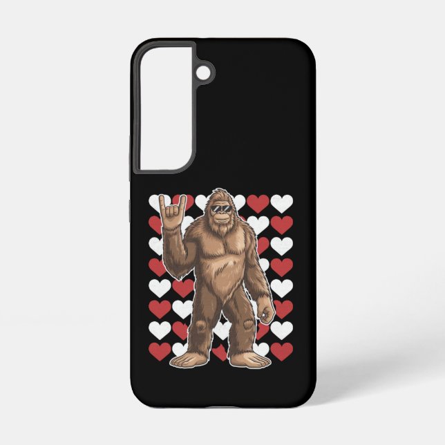 Funda Para Samsung Galaxy Gran Día de San Valentín Funny Hearts Sasquatch Lo (Reverso )