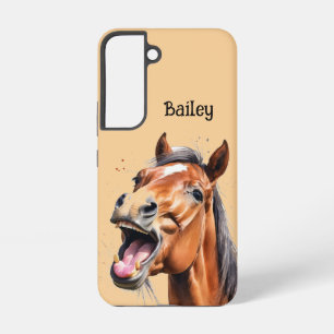 Funda Para Samsung Galaxy S22 Granja de animales personalizados Caballos Caballo