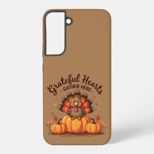 Funda Para Samsung Galaxy Grateful Hearts Thanksgiving Turkey (Reverso )