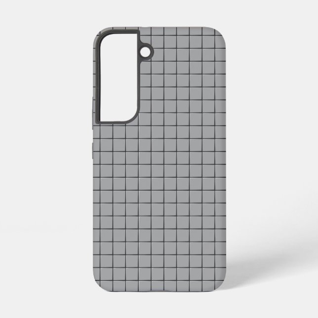 Funda Para Samsung Galaxy Gray Tile Pattern (Reverso )