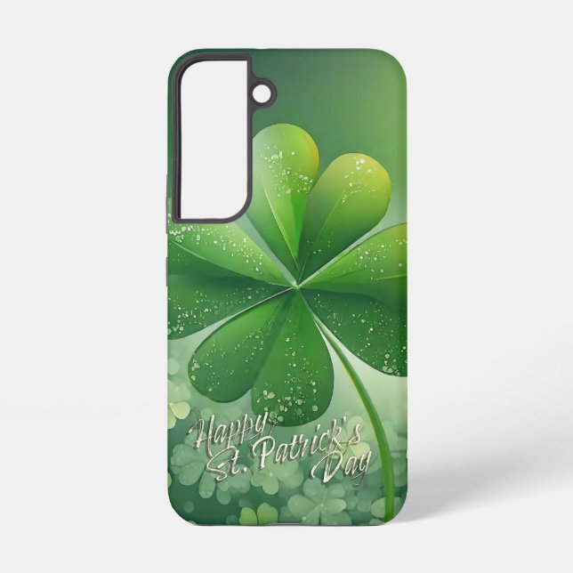 Funda Para Samsung Galaxy Green Shamrock Happy St. Patrick's Day (7) c (Reverso )