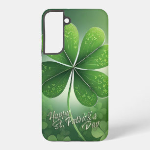 Funda Para Samsung Galaxy S22+ Green Shamrock Happy St. Patrick's Day (8) c