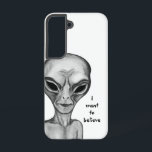 Funda Para Samsung Galaxy S22 Grey Alien , quiero creer<br><div class="desc">Alien gris ,  Dibujo a lápiz de arte fantasía por Krisi ArtKSZP >>> Más productos en la categoría de tienda >> Alien >>> Alien gris</div>