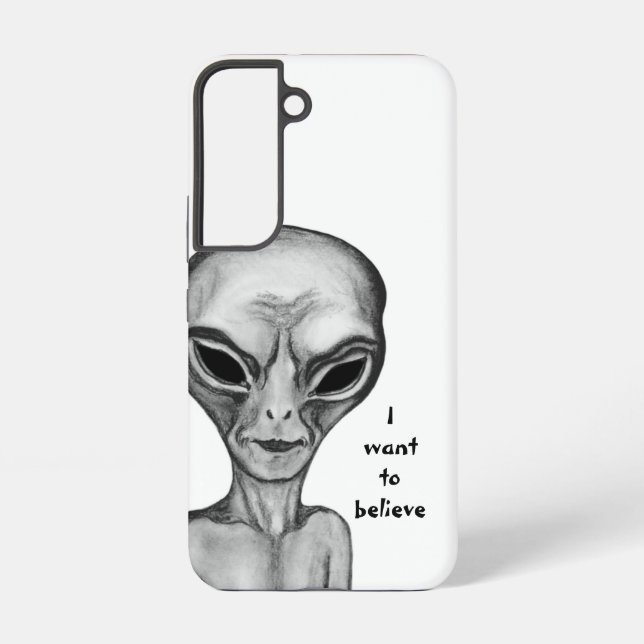 Funda Para Samsung Galaxy Grey Alien , quiero creer (Reverso )