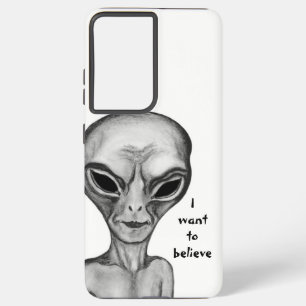 Funda Para Samsung Galaxy S21 Ultra Grey Alien , quiero creer