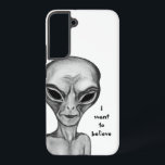 Funda Para Samsung Galaxy S22  Grey Alien , quiero creer<br><div class="desc">Alien gris ,  Dibujo a lápiz de arte fantasía por Krisi ArtKSZP >>> Más productos en la categoría de tienda >> Alien >>> Alien gris</div>