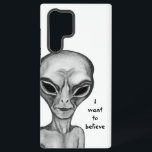 Funda Para Samsung Galaxy S22 Ultra Grey Alien , quiero creer<br><div class="desc">Alien gris ,  Dibujo a lápiz de arte fantasía por Krisi ArtKSZP >>> Más productos en la categoría de tienda >> Alien >>> Alien gris</div>