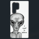 Funda Para Samsung Galaxy S22 Ultra Grey Alien , quiero creer<br><div class="desc">Alien gris ,  Dibujo a lápiz de arte fantasía por Krisi ArtKSZP >>> Más productos en la categoría de tienda >> Alien >>> Alien gris</div>