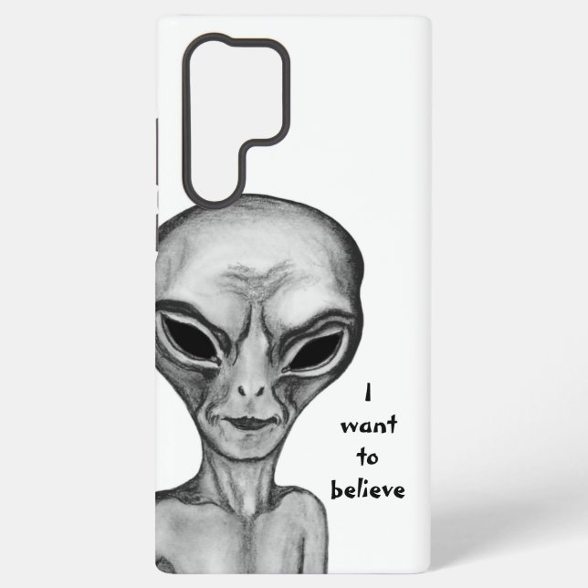 Funda Para Samsung Galaxy Grey Alien , quiero creer (Reverso )