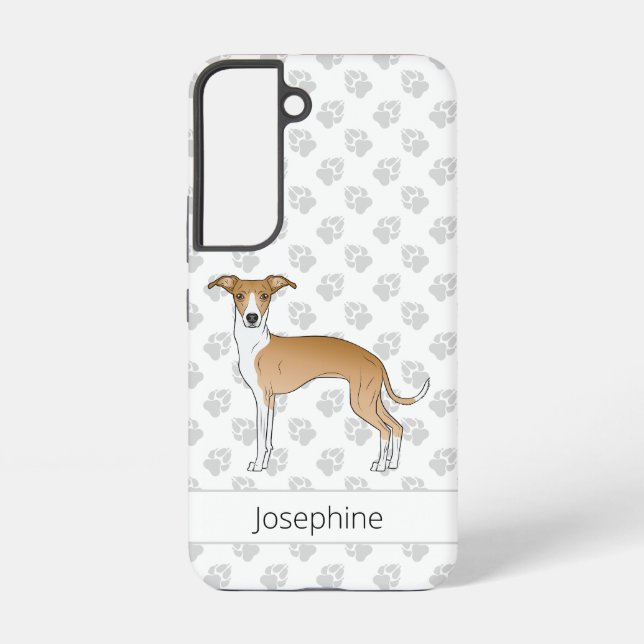 Funda Para Samsung Galaxy Greyhound Italiano Con Nombre Personalizado (Reverso )