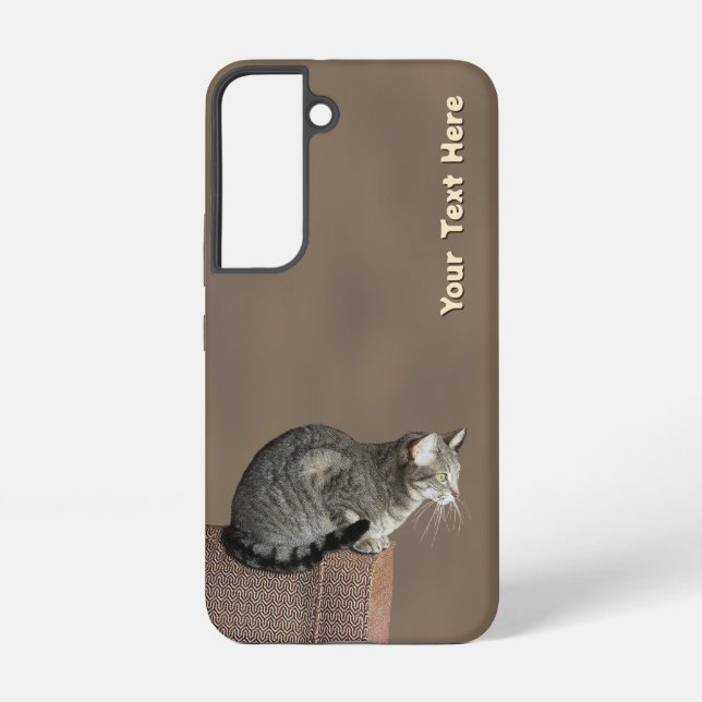 Funda Para Samsung Galaxy Gris ahumado gato de tabulación (Reverso )