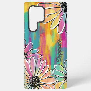 Funda Para Samsung Galaxy S22 Ultra Groovy Daisy Dream - Floral Pintada a Mano
