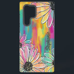 Funda Para Samsung Galaxy S22 Ultra Groovy Daisy Dream - Pareja con floral<br><div class="desc">Estuche de teléfono Groovy Daisy Dream. Destaca tu teléfono con este diseño floral vibrante de inspiración retro con margaritas dibujadas a mano sobre un fondo paradisíaco audaz de color arcoiris de azul eléctrico, rosa, naranja y amarillo. Este divertido pero artístico patrón combina boho, vibraciones psicodélicas y vintage, perfecto para los...</div>
