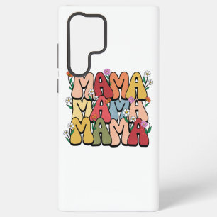 Funda Para Samsung Galaxy S22 Ultra Groovy "Mama" con flores silvestres
