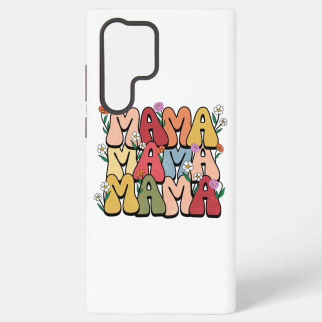 Funda Para Samsung Galaxy Groovy "Mama" with Wildflowers (Reverso )