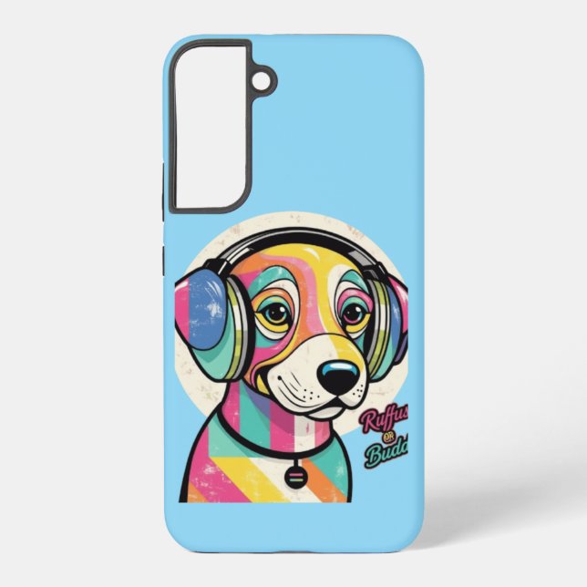 Funda Para Samsung Galaxy Groovy Puppy: Un Cañón Colorido (Reverso )