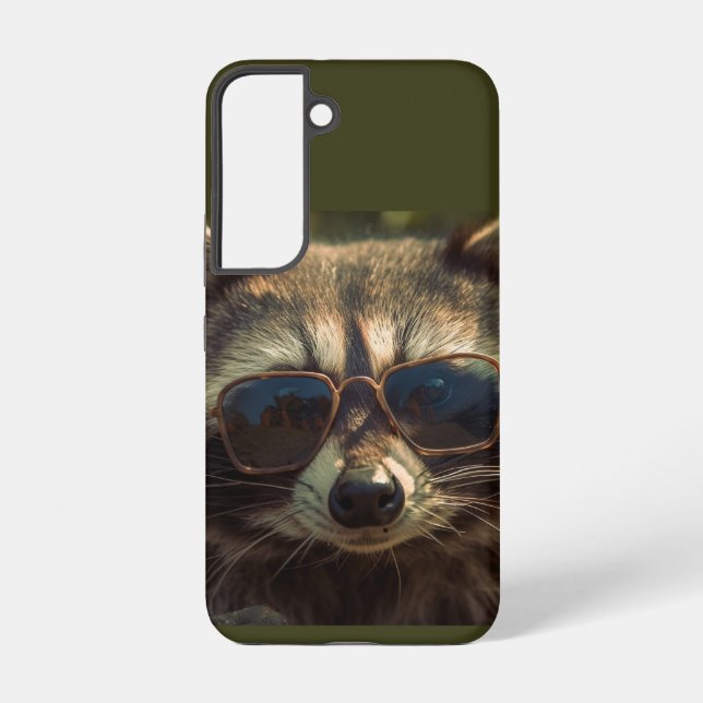 Funda Para Samsung Galaxy Guay Cute Raccoon en gafas Humor animal (Reverso )