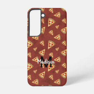 Funda Para Samsung Galaxy S22 Guay pizza slices vintage patrón rojo Monograma