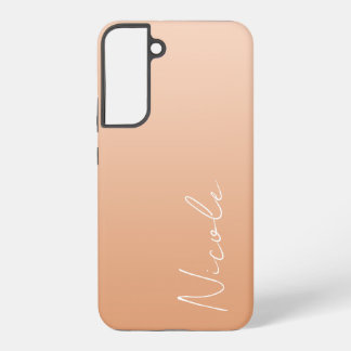 Funda Para Samsung Galaxy S22+ Guión de escritura de degradado naranja personaliz