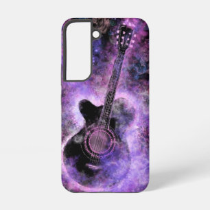 Funda Para Samsung Galaxy S22 Guitarra Rock n Roll Púrpura Me encanta la música