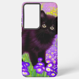 Funda Para Samsung Galaxy S21 Ultra Gustav Klimt Black Kitten