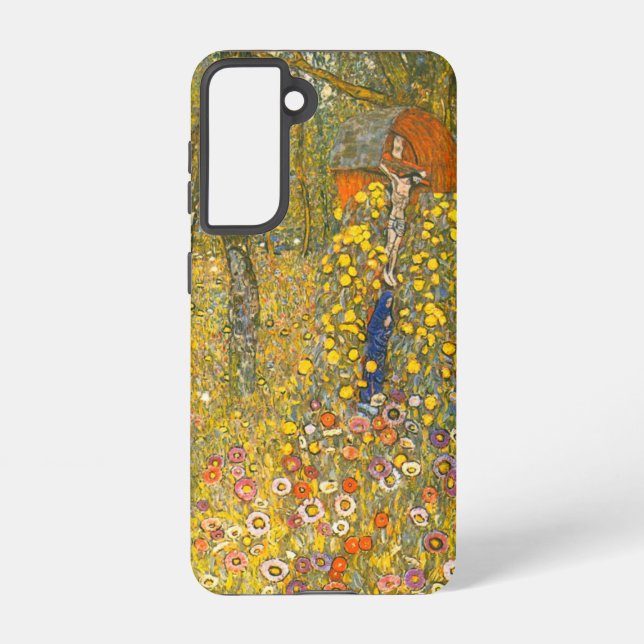 Funda Para Samsung Galaxy Gustav Klimt Farm Garden con Crucifix (Reverso )