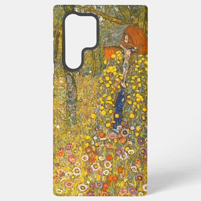 Funda Para Samsung Galaxy Gustav Klimt Farm Garden con Crucifix (Reverso )
