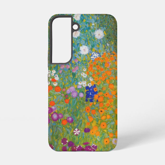 Funda Para Samsung Galaxy Gustav Klimt - Jardín de flores (Reverso )