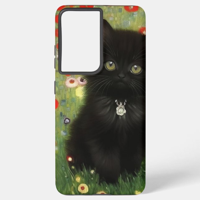 Funda Para Samsung Galaxy Gustav Klimt Kitten (Reverso )