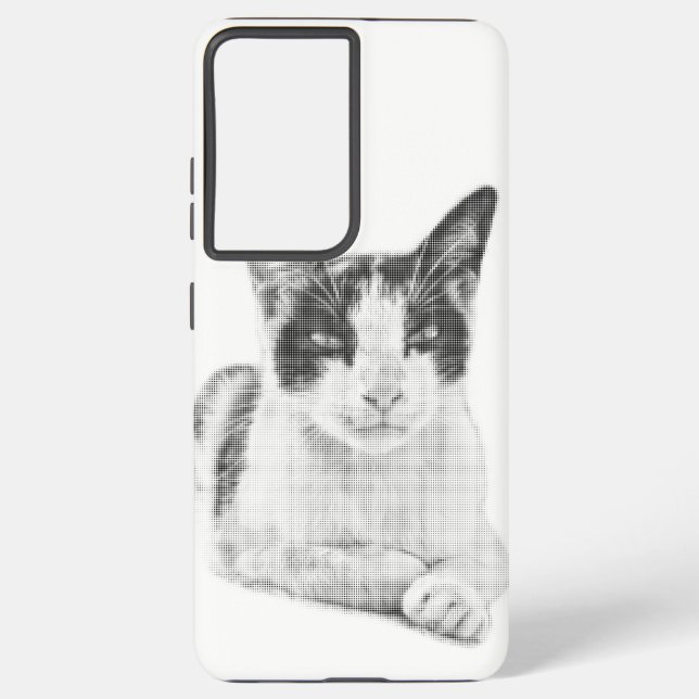 Funda Para Samsung Galaxy Halftone Calico Charm (Reverso )