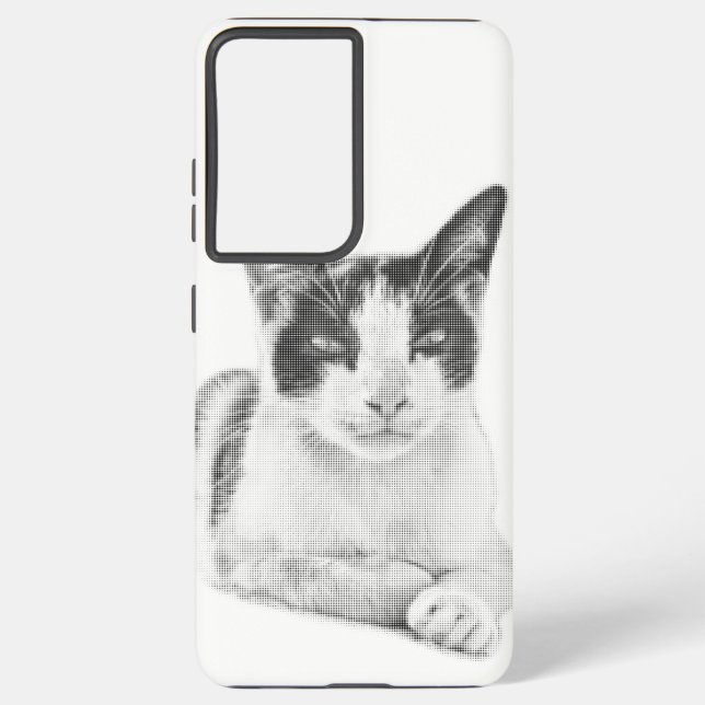 Funda Para Samsung Galaxy Halftone Calico Charm (Reverso )