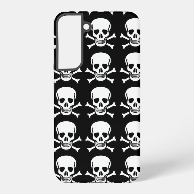 Funda Para Samsung Galaxy Halloween con cráneo y cruces (Reverso )