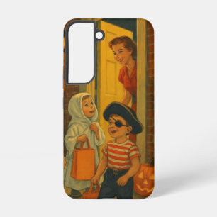 Funda Para Samsung Galaxy S22 Halloween de truco o trato vintage/retro de los añ