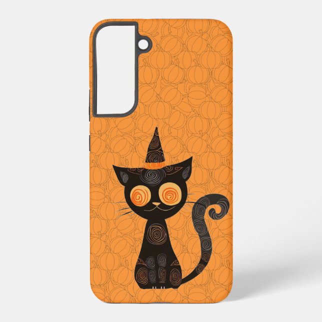 Funda Para Samsung Galaxy Halloween/gato/calabaza/otoño (Reverso )